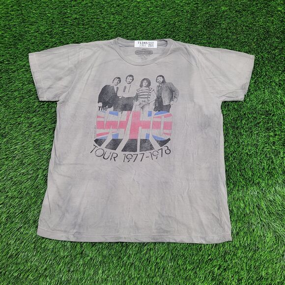 1978 The-Who Tour Shirt Womens L/XL 20x24 Gray - Picture 1 of 15
